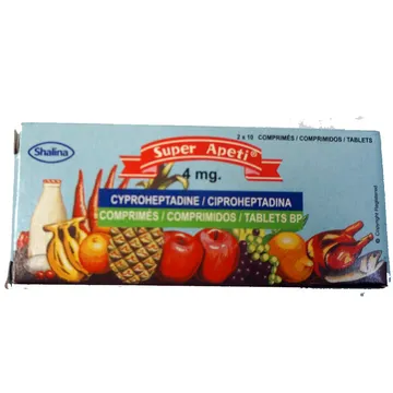 Super Apeti 4mg by 20 Tablets |Cyproheptadine