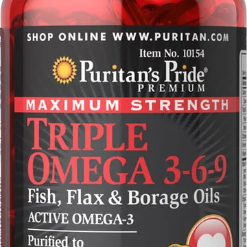 Triple Omega 3-6-9 Fish, Flax & Borage oils by 60 softgels