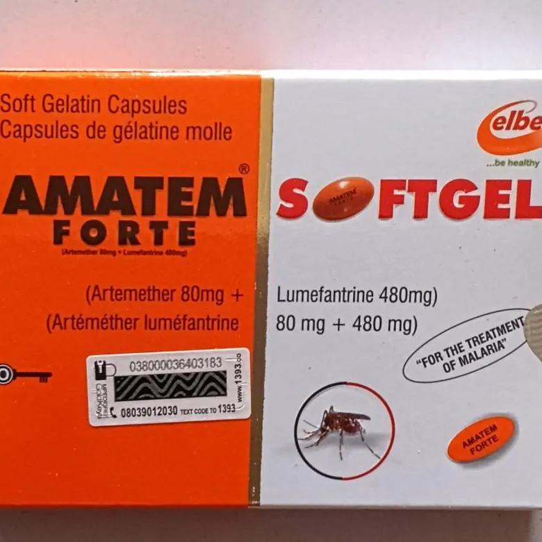 Amatem Forte Soft Gel Capsules (Artemether; Lumefantrine 80 mg; 480 mg)
