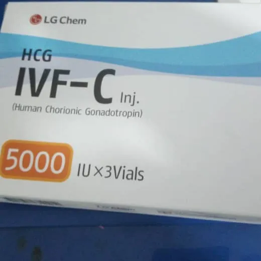 HCG IVF-C INJ 5000IU X 3 VIALS