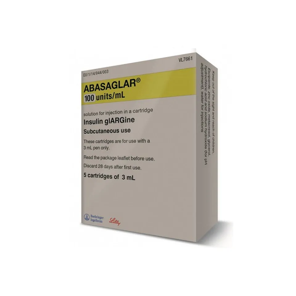 ABASAGLAR 100ML/ML X 5 CARTRIDGE OF 3ML LILLY