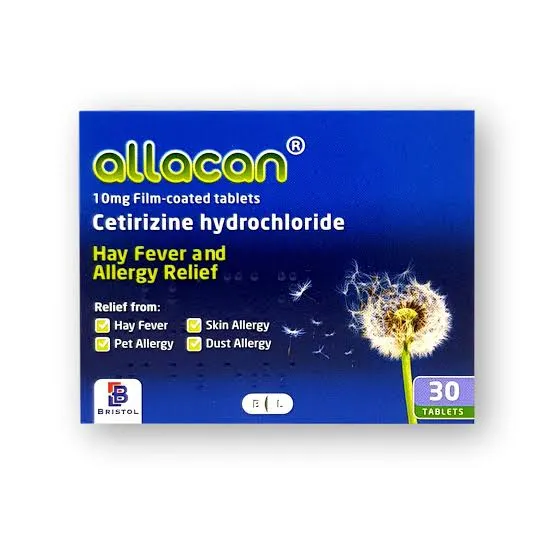 ALLACAN 10mg CETIRIZINE X 30