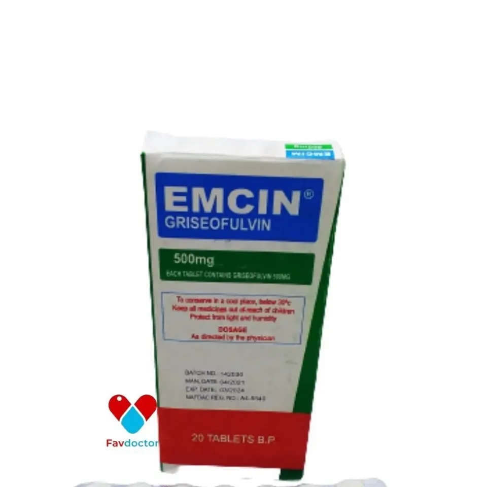Emcin by 20 Tablets | Griseofulvin