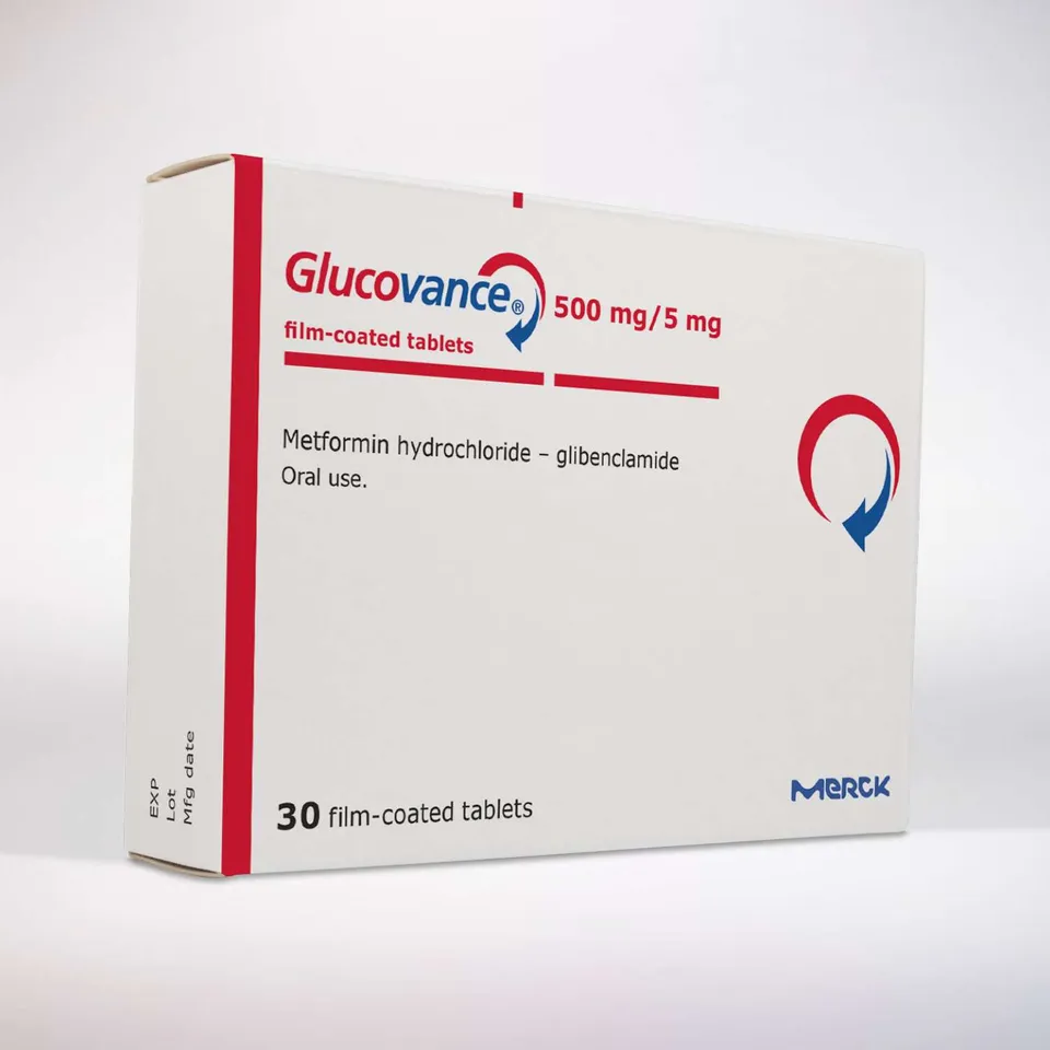 Glucovance 500 mg/5 mg Tablet (Metformin Hydrochloride; Glibenclamide)