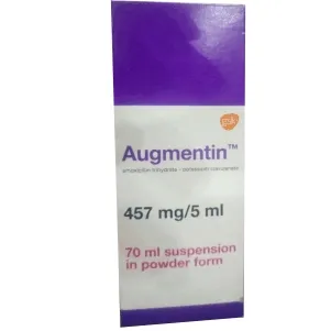Augmentin 228.5 mg/5 mL Powder for Oral Suspension (Amoxicillin (Amoxicillin Trihydrate); Clavulanic Acid (Potassium Clavulanate)