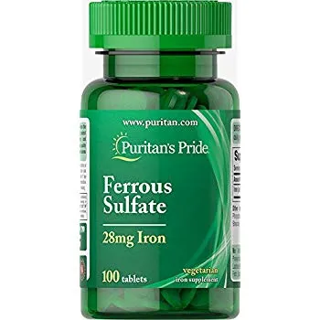 Ferrous Sulfate by 100 Tablets